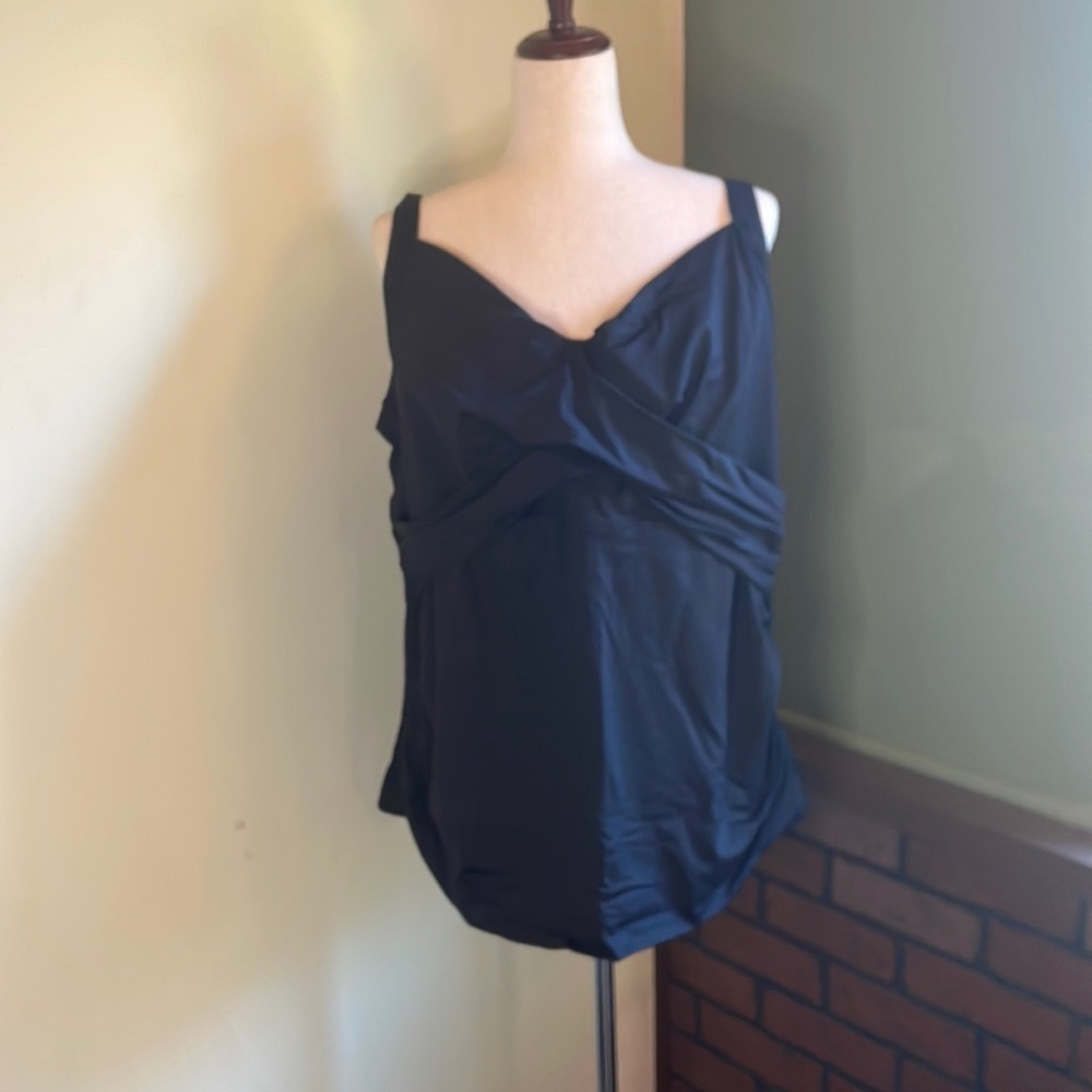 26 W Lands End Tankini Swim Top F03 6506